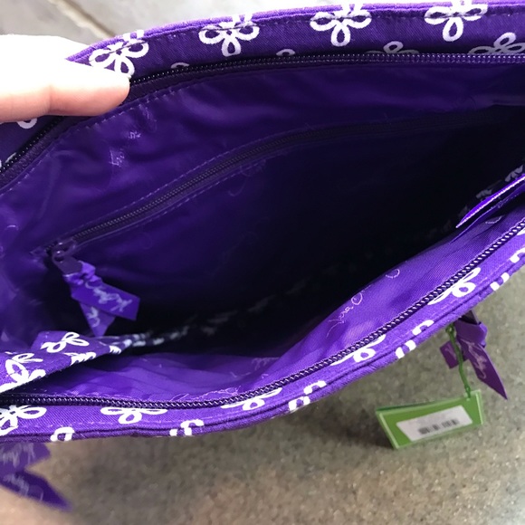 🆕Vera Bradley NCAA TCU Horned Frog Triple Zip Hipster Crossbody Texas Christian - Picture 6 of 10
